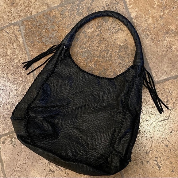 DV Large Black Bag with Tassel - Picture 1 of 10